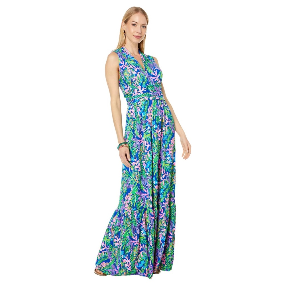 Lily Pulitzer Pearce Maxi Dress in Borealis Blue How You Like Me Prowl S